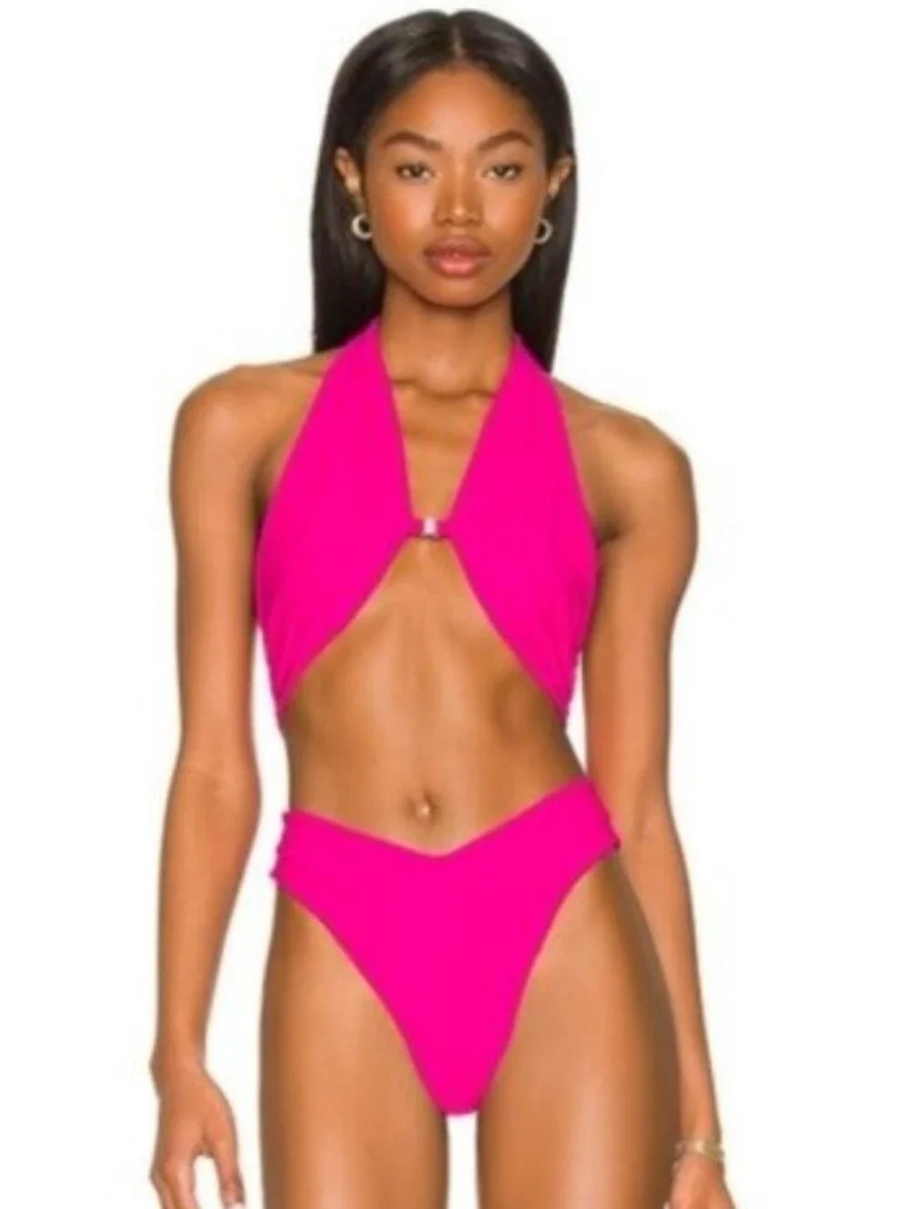 lovewave The Christensen One Piece Cut Out Swimsuit in Hot Pink Size Medium NWT